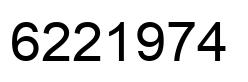 Number 6221974 black image