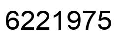 Number 6221975 black image