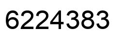 Número 6224383 imagen negro