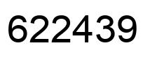 Number 622439 black image