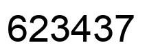 Número 623437 imagen negro