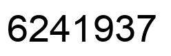 Number 6241937 black image