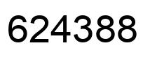 Number 624388 black image