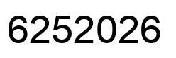 Number 6252026 black image