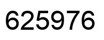 Number 625976 black image