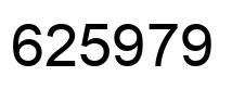 Number 625979 black image