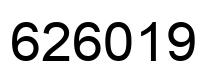 Number 626019 black image