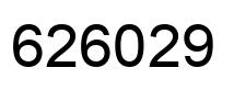 Number 626029 black image