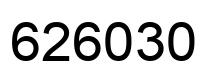 Number 626030 black image
