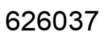 Number 626037 black image