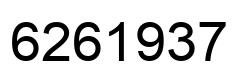 Number 6261937 black image