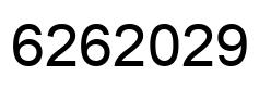 Number 6262029 black image