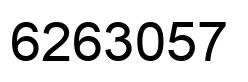 Number 6263057 black image