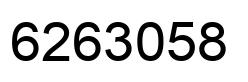 Number 6263058 black image