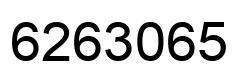 Number 6263065 black image
