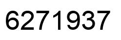 Number 6271937 black image