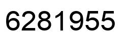 Number 6281955 black image