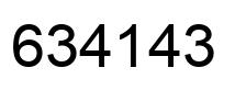 Number 634143 black image