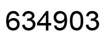Number 634903 black image