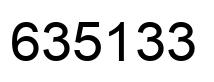 Number 635133 black image