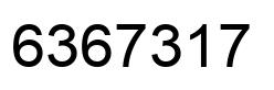 Number 6367317 black image