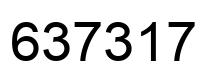 Número 637317 imagen negro