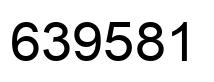 Number 639581 black image