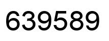 Number 639589 black image