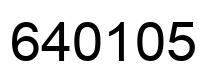 Number 640105 black image