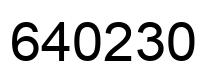 Número 640230 imagen negro