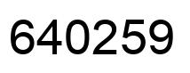 Número 640259 imagen negro