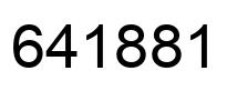 Number 641881 black image