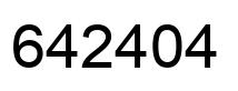 Number 642404 black image