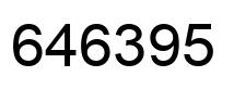 Number 646395 black image