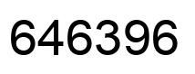 Number 646396 black image