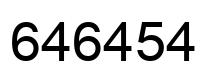 Number 646454 black image