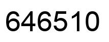 Number 646510 black image