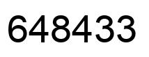 Número 648433 imagen negro
