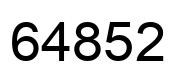 Number 64852 black image