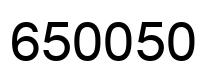 Number 650050 black image