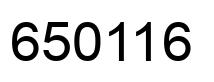 Number 650116 black image