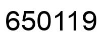 Number 650119 black image