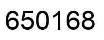 Number 650168 black image