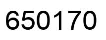 Number 650170 black image