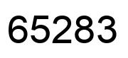 Number 65283 black image