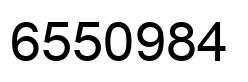 Number 6550984 black image