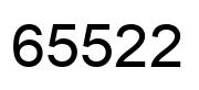 Number 65522 black image