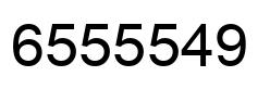 Number 6555549 black image