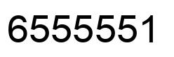 Número 6555551 imagen negro