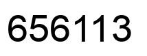Number 656113 black image
